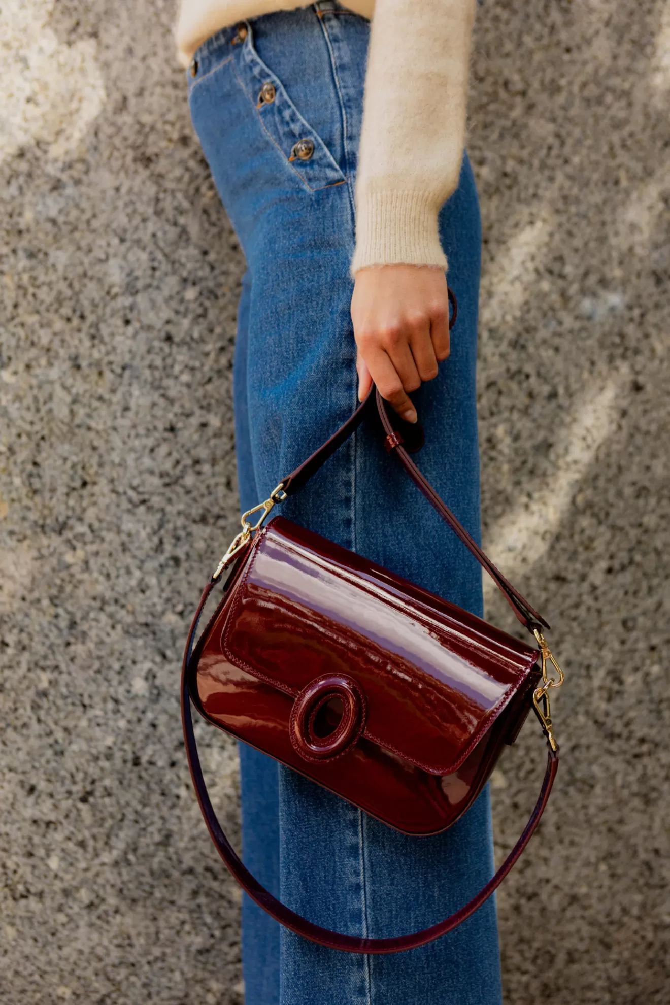 Sac Le Bruxelles vernis bordeaux>Orta Flash Sale